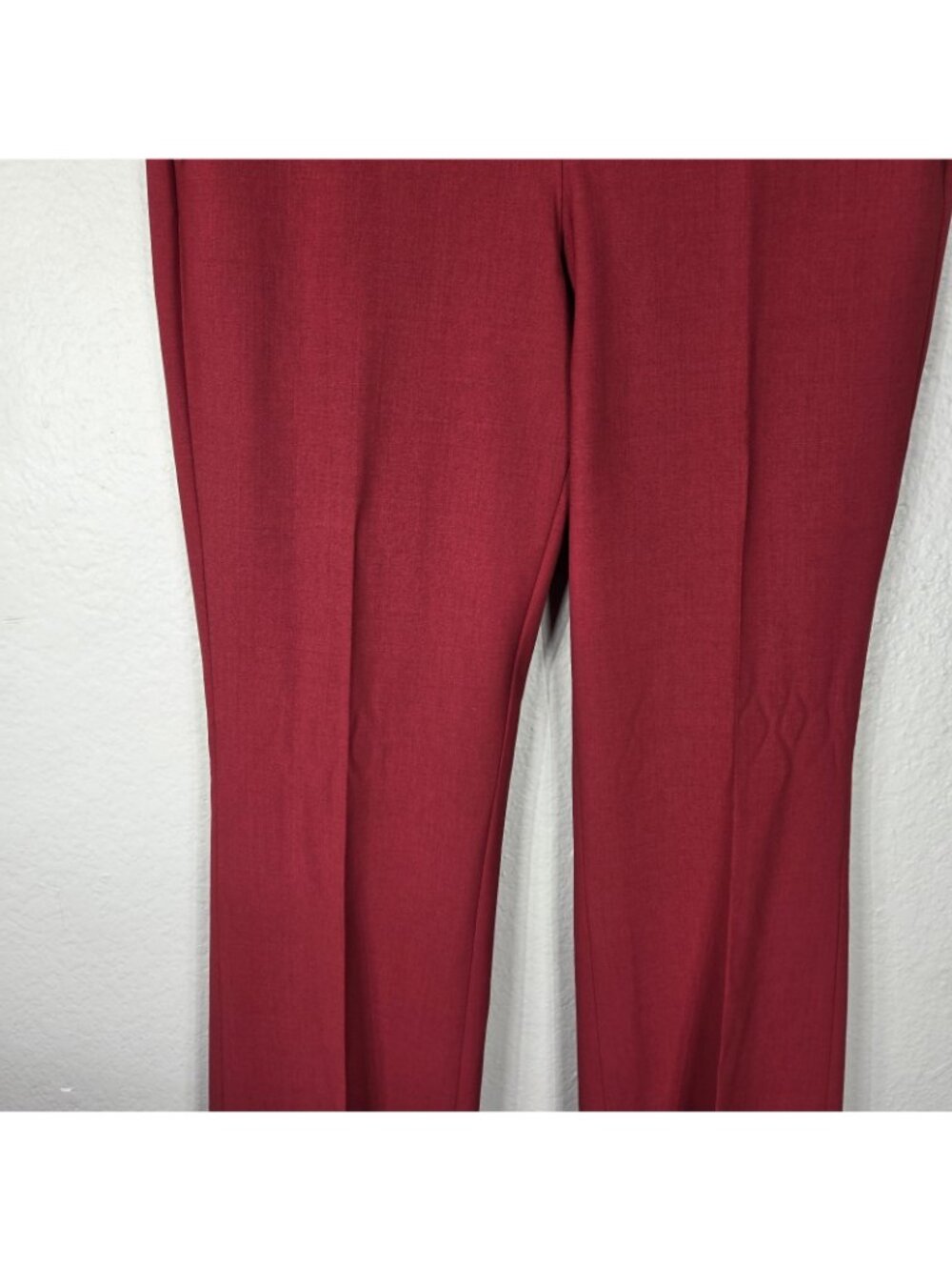 Theory Womens Red Wool Cupro Blend Flared Leg Dress Pants Size 4 Tailored - Picture 5 of 16